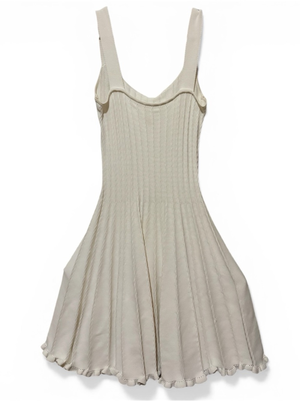 Cream Knit Fit-and-Flare Dress - Women